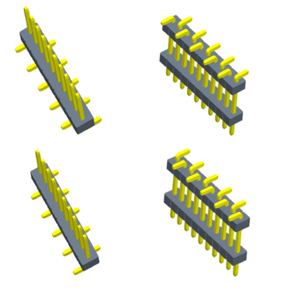 1.27mmPin Header single Row SMT Mono plastic；poly plastic（cap）